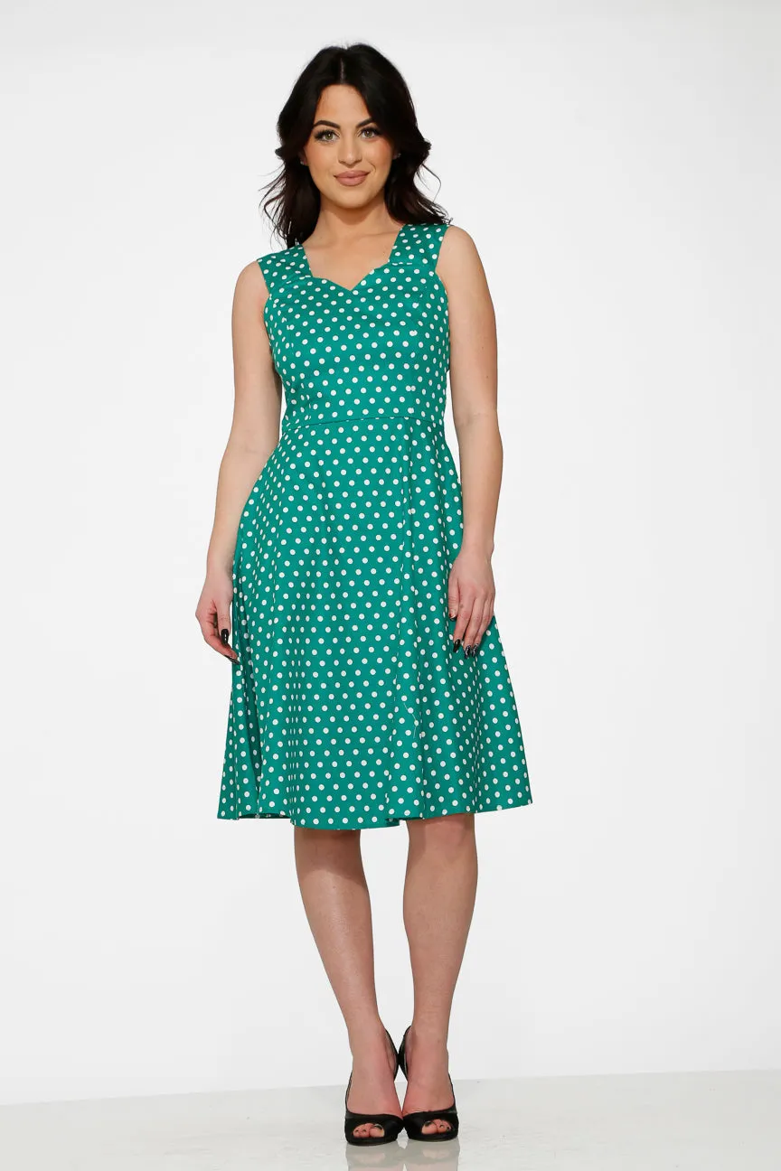 Green & White Polka Dot Dress sold by Modcloth product image thumbnail 5