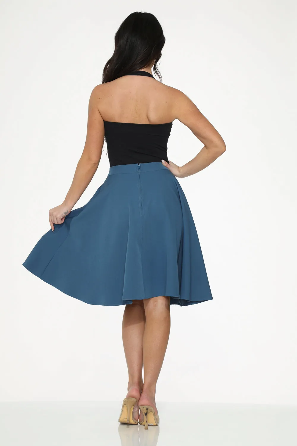 Blue Embroidered Poodle Swing Skirt sold by Modcloth product image thumbnail 5