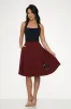 Burgundy Black Embroidered Poodle Swing Skirt sold by Modcloth