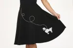 Black Embroidered Poodle Skirt sold by Modcloth