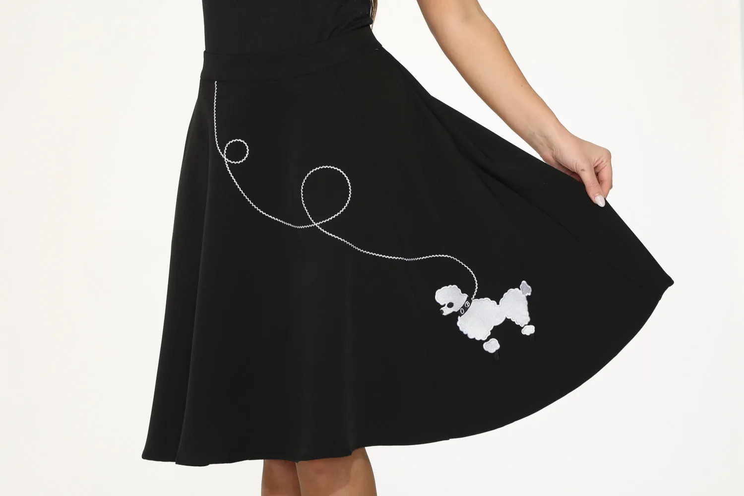 Black Embroidered Poodle Skirt sold by Modcloth product image thumbnail 2