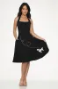 Black Embroidered Poodle Skirt sold by Modcloth