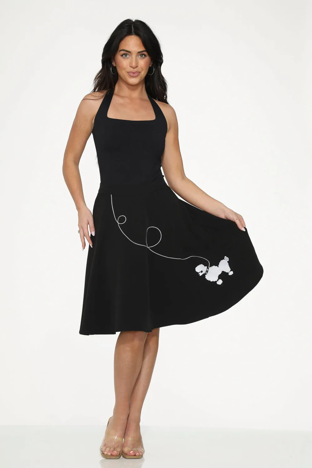 Black Embroidered Poodle Skirt sold by Modcloth product image thumbnail 4