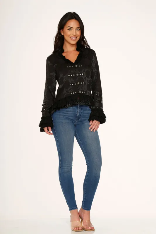 Black Victorian Tailed Jacket sold by Modcloth