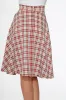 Red Plaid Swing Skirt sold by Modcloth