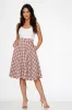 Red Plaid Swing Skirt sold by Modcloth