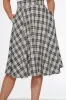 White & Brown Plaid Swing Skirt sold by Modcloth