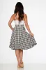 White & Brown Plaid Swing Skirt sold by Modcloth