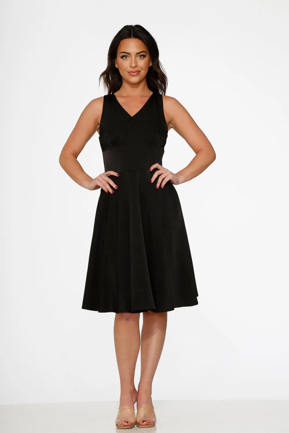 Black Swing Dress sold by Modcloth
