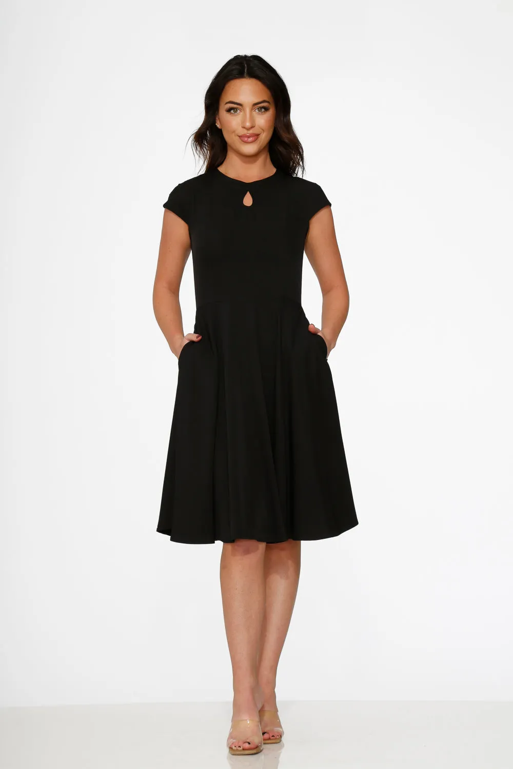 Black Swing Dress sold by Modcloth