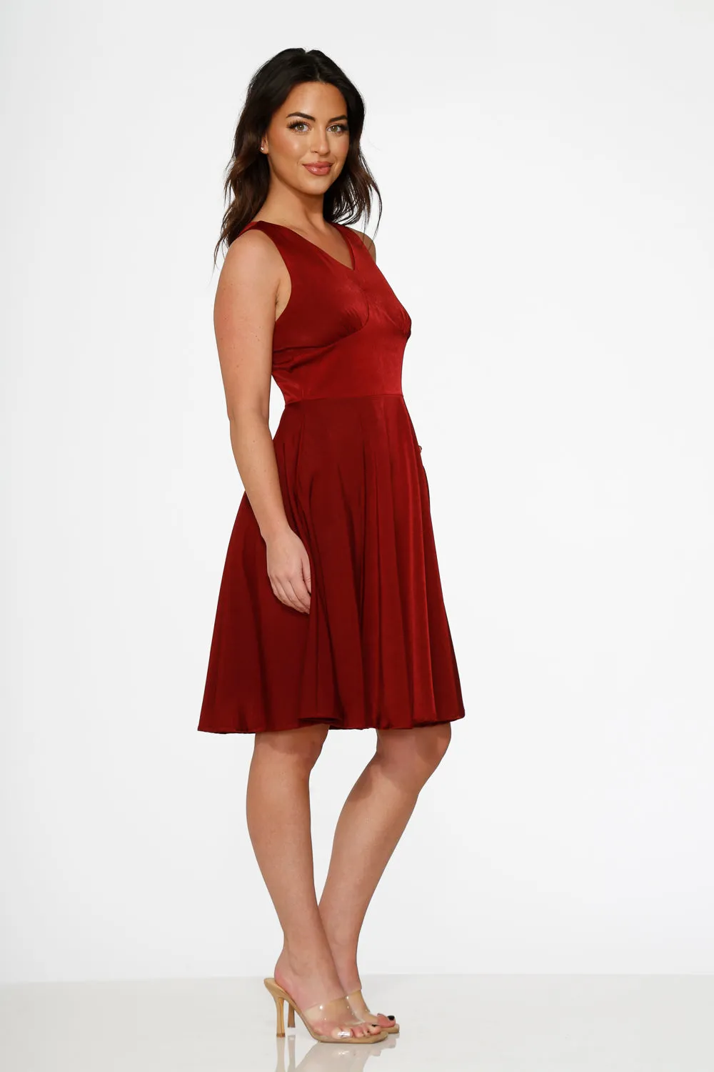 Burgundy Swing Dress sold by Modcloth product image thumbnail 4