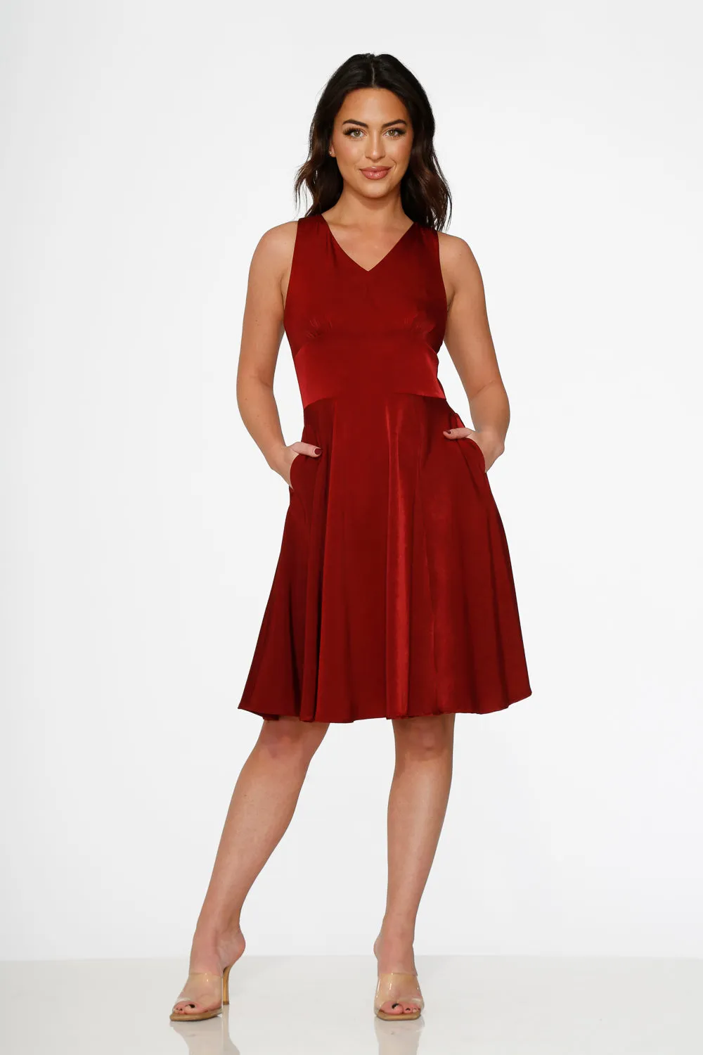 Burgundy Swing Dress sold by Modcloth product image thumbnail 3