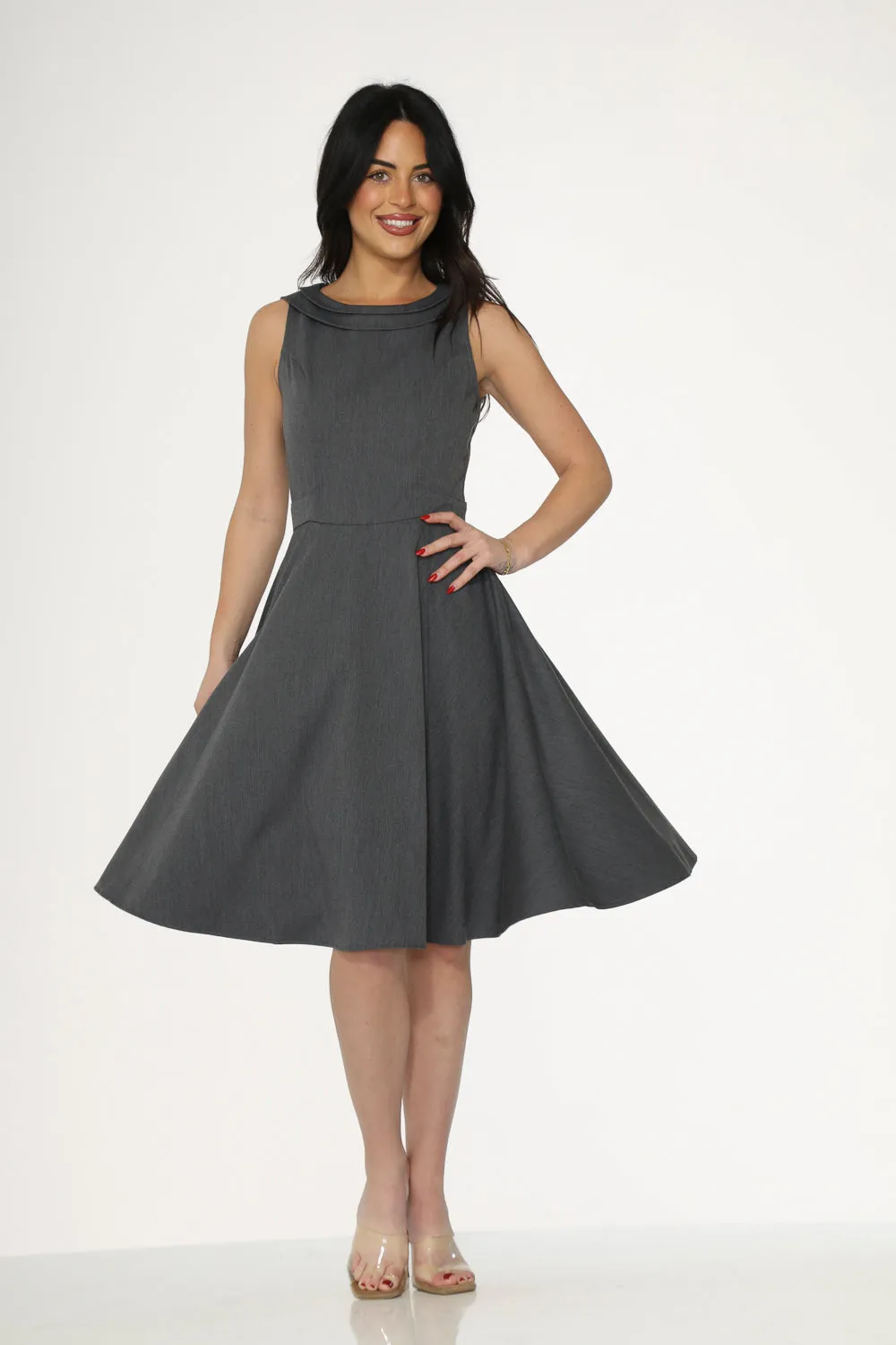 Grey Swing Dress sold by Modcloth