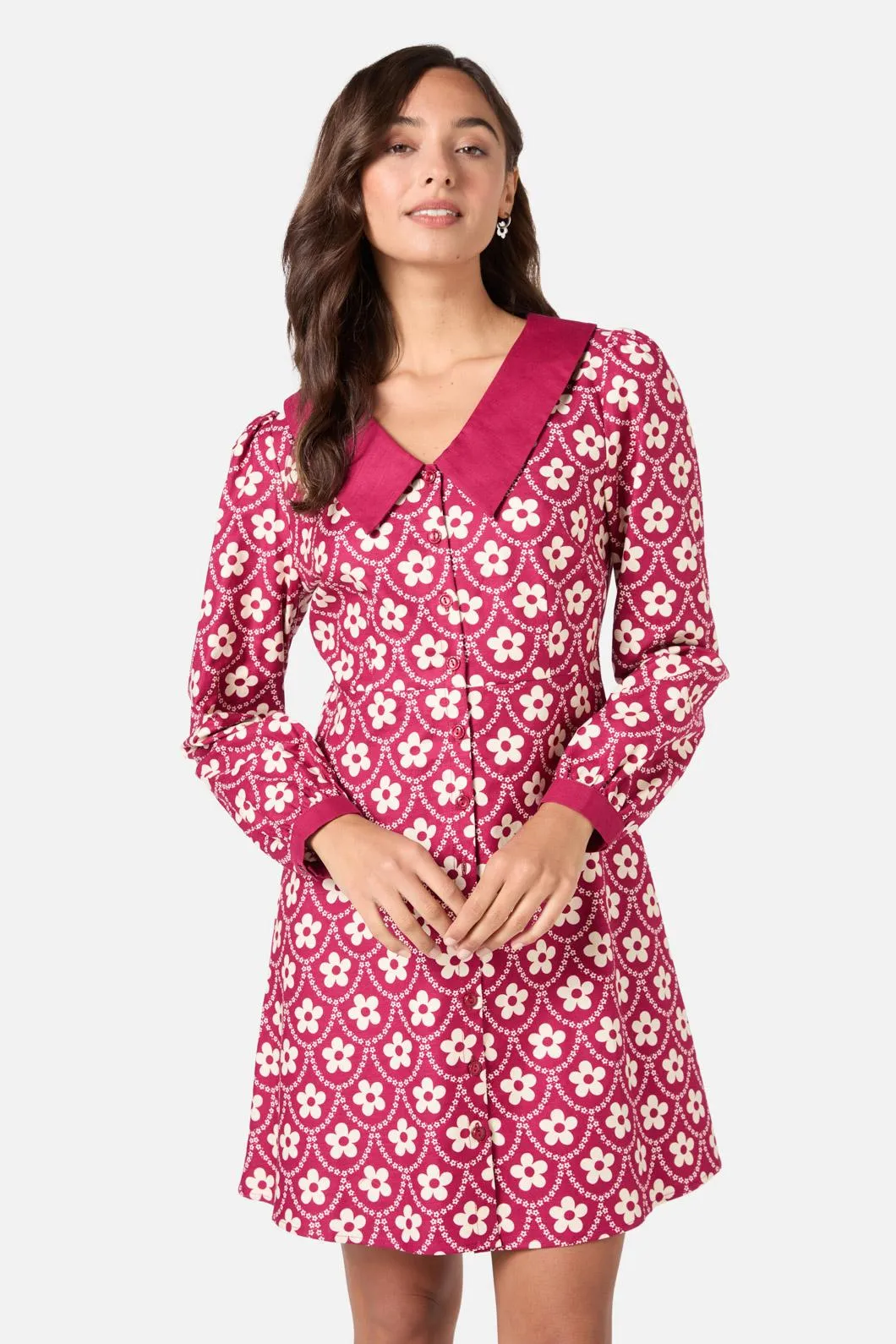 Megan Cute Collar Mini Dress sold by Modcloth