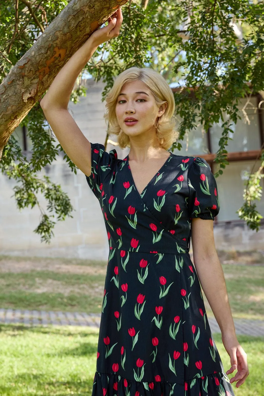 Tulip Midi Wrap Dress sold by Modcloth