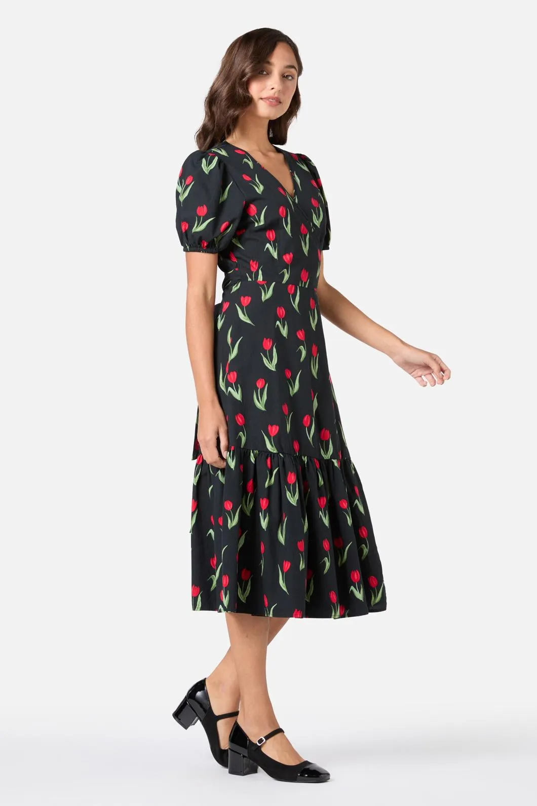 Tulip Midi Wrap Dress sold by Modcloth product image thumbnail 4