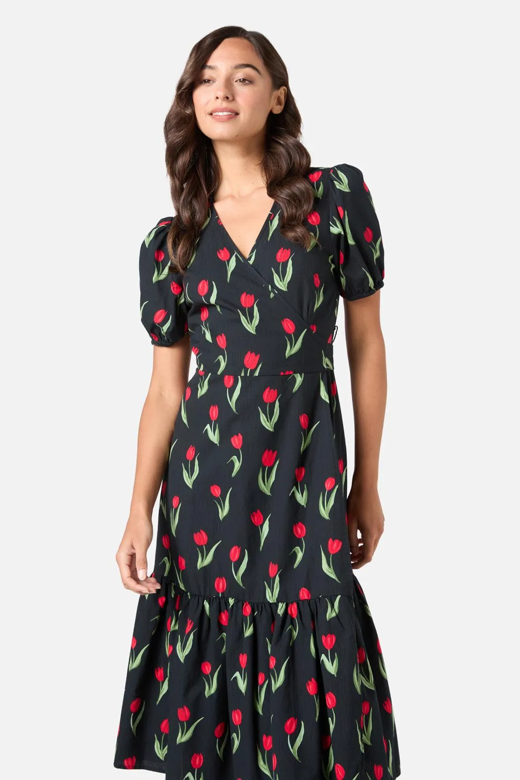 Tulip Midi Wrap Dress sold by Modcloth product image thumbnail 3