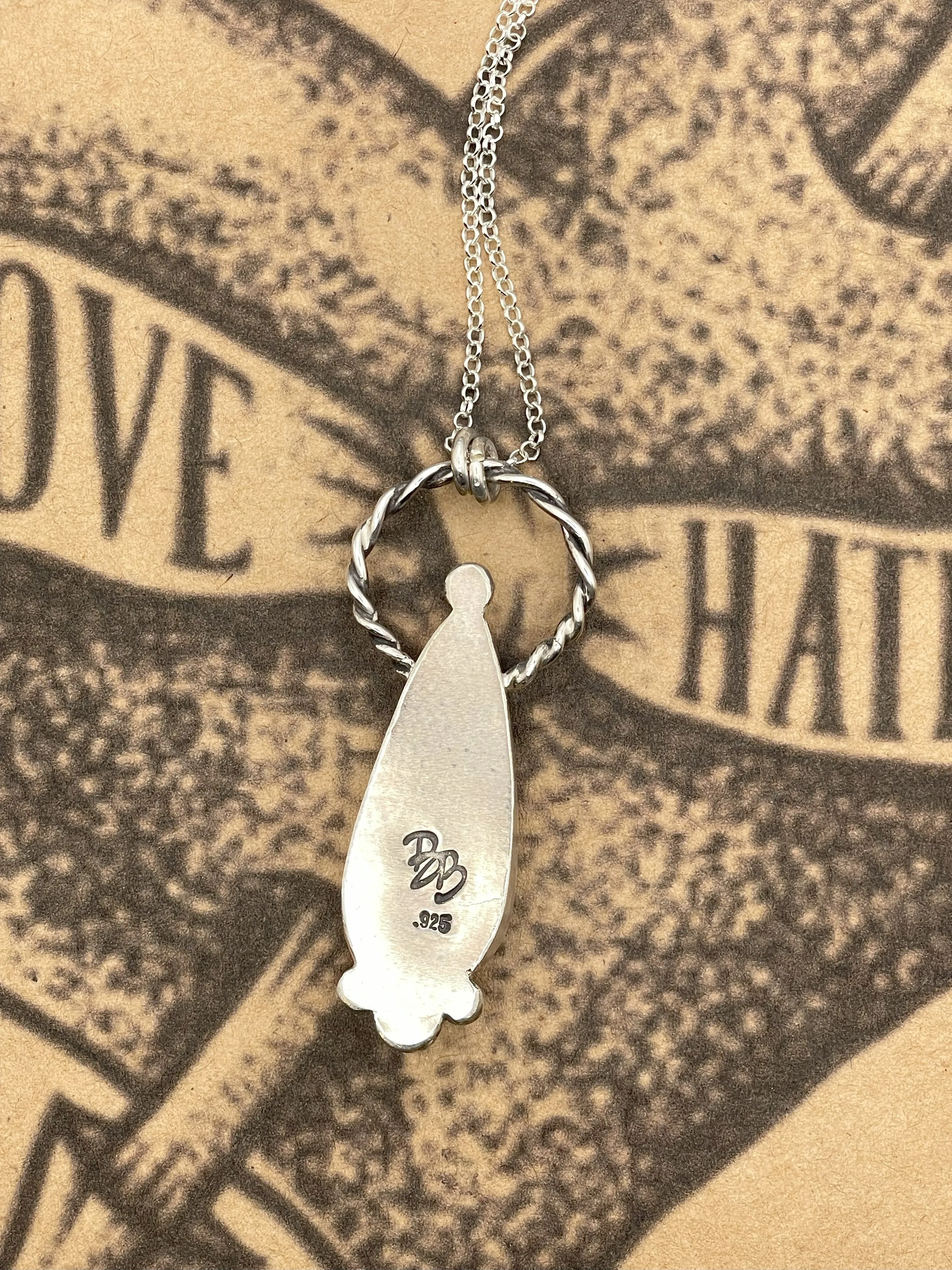 Sterling Silver Boulder Opal Pendant Necklace sold by Modcloth product image thumbnail 2