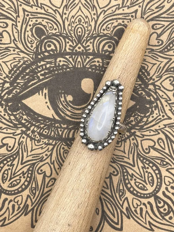 Sterling Silver Moonstone Ring sold by Modcloth