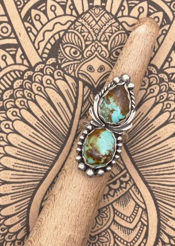 Sterling Silver Turquoise Statement Ring sold by Modcloth