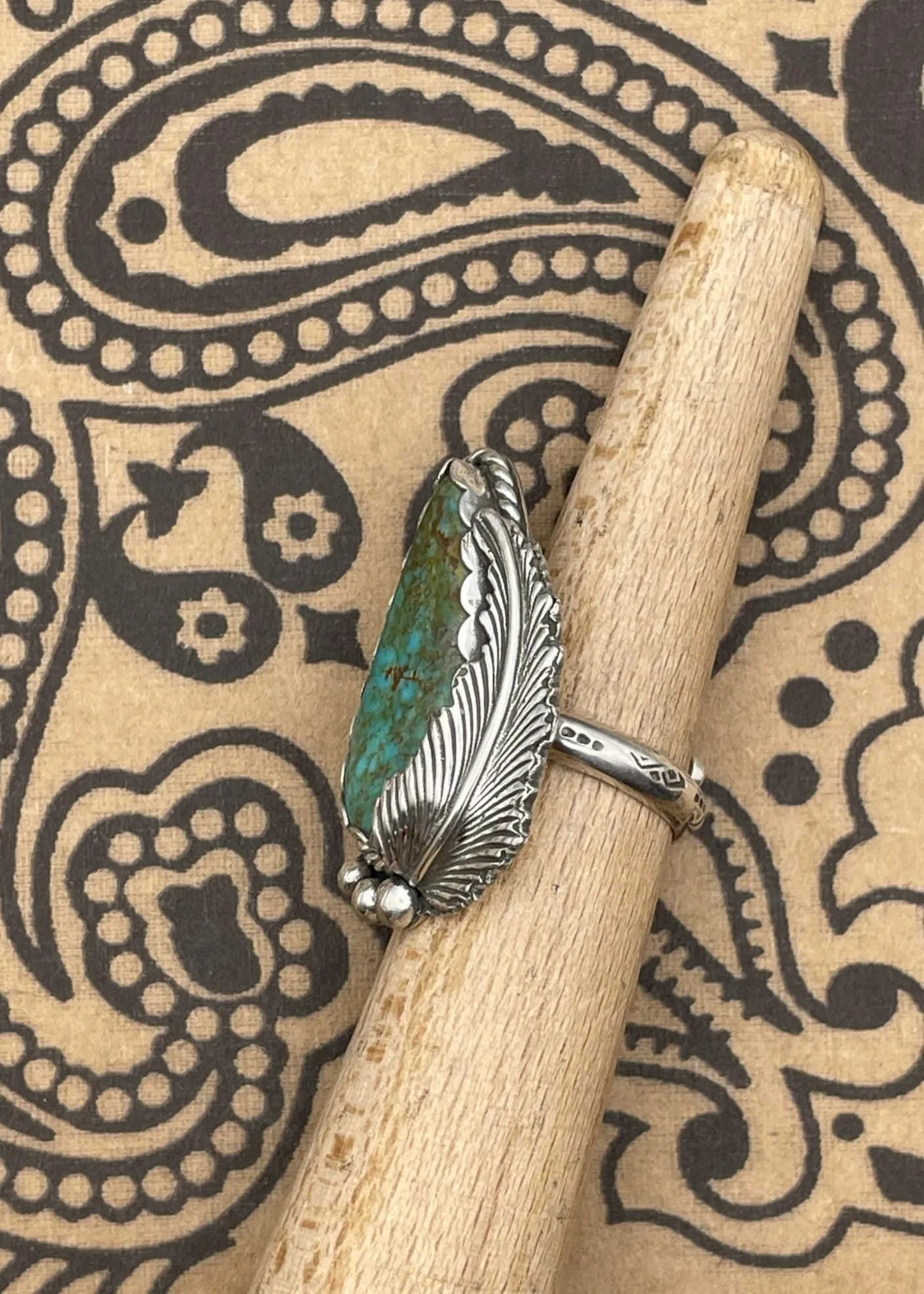 Sterling Silver Turquoise Feather Ring sold by Modcloth product image thumbnail 2