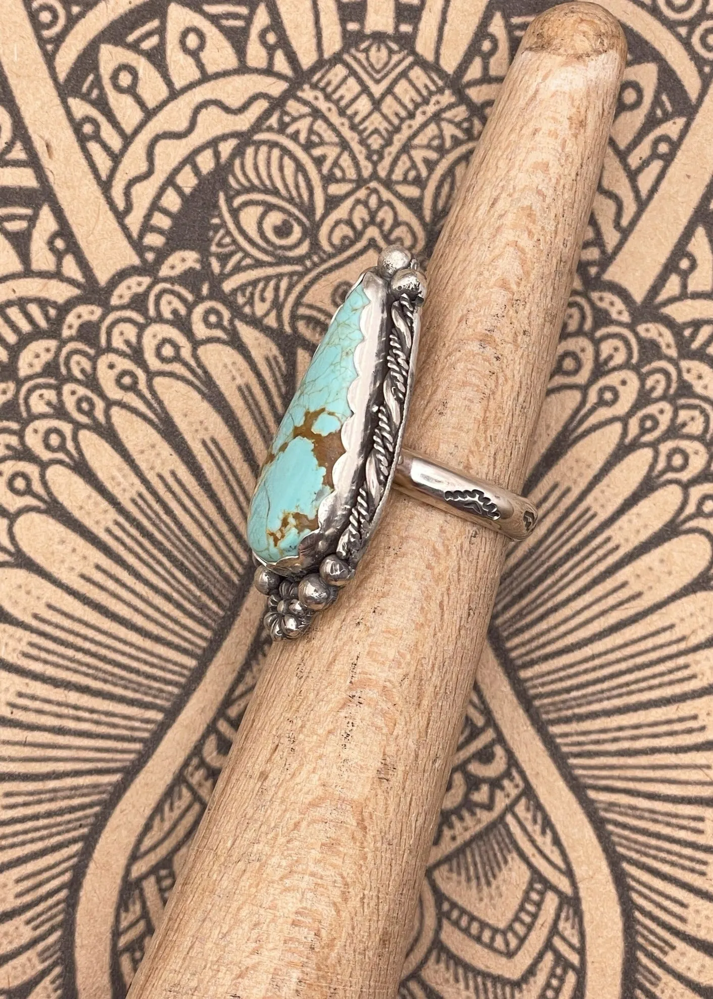 Sterling Silver Turquoise Flower Ring sold by Modcloth product image thumbnail 2