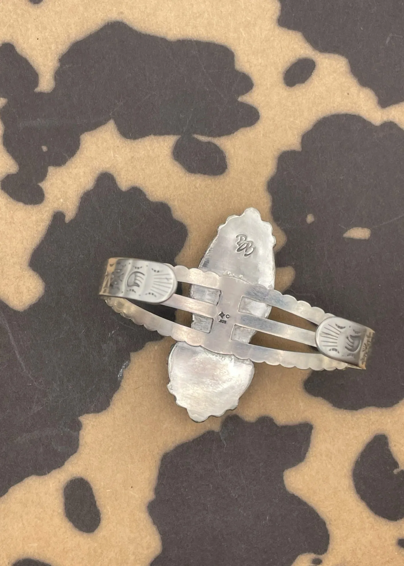 Sterling Silver White Buffalo Turquoise Cuff Bracelet sold by Modcloth product image thumbnail 3