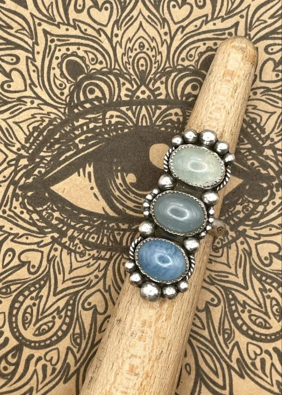 Sterling Silver Aquamarine Ring sold by Modcloth