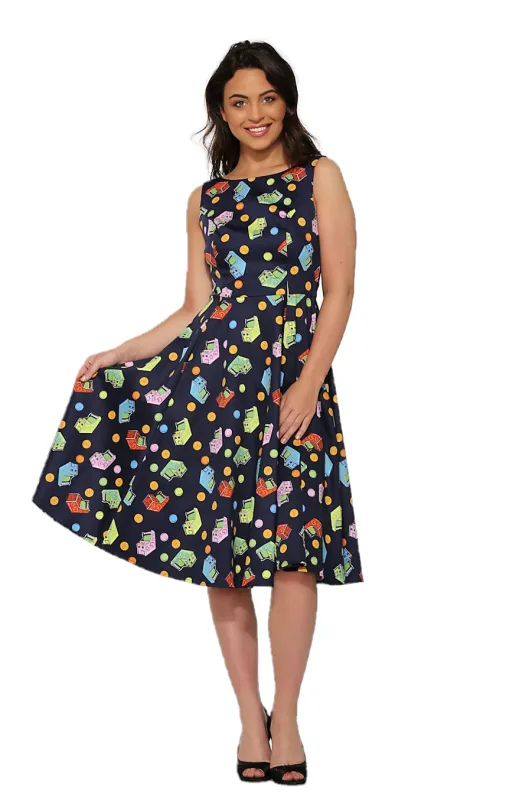 Archade Amusement Navy Swing Dress sold by Modcloth