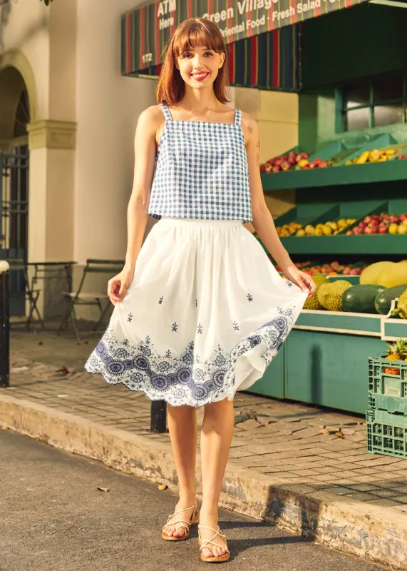 Summer Garden Eyelet Skirt sold by Modcloth