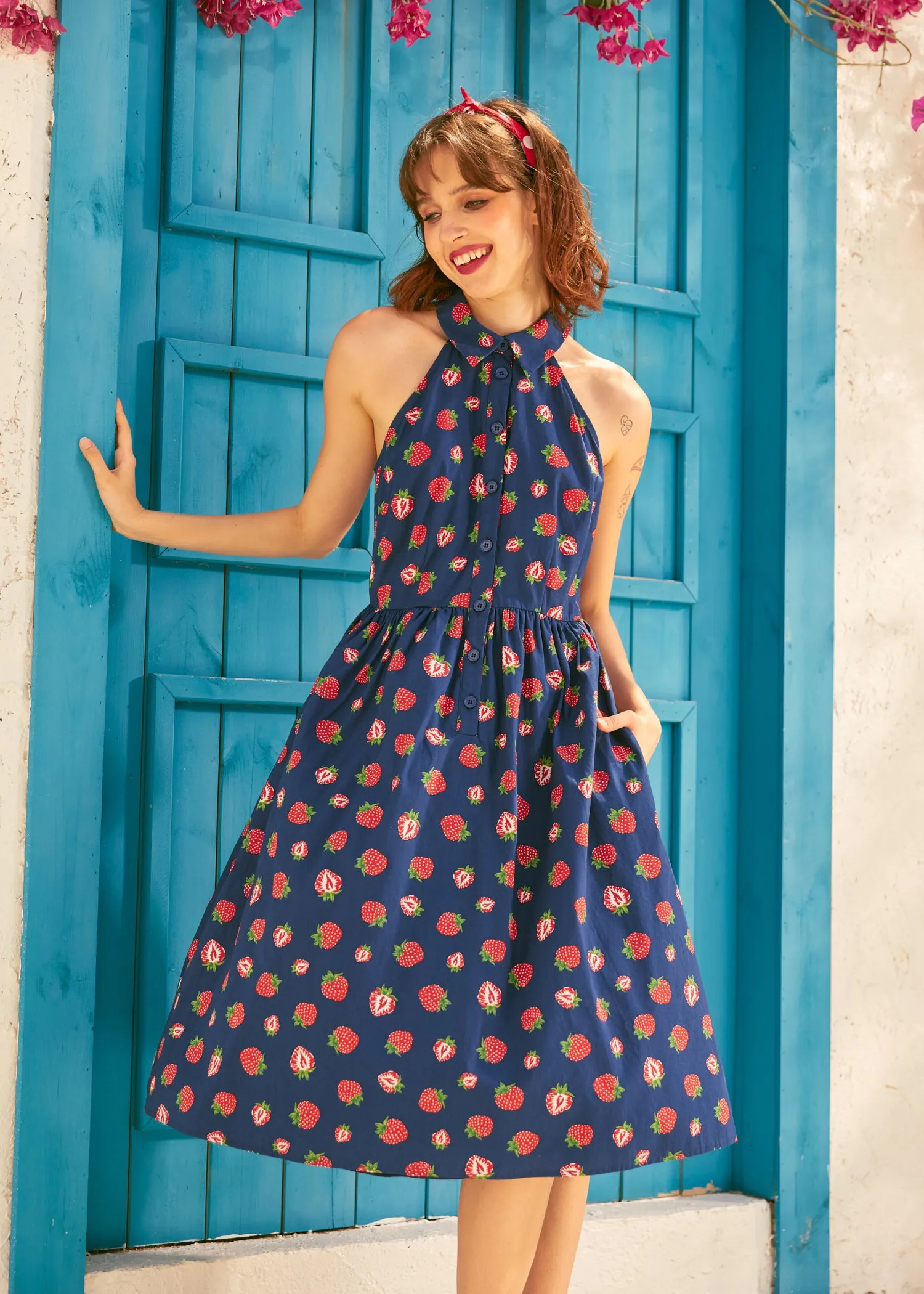 Cutaway Shirt Fit & Flare Dress sold by Modcloth product image thumbnail 3