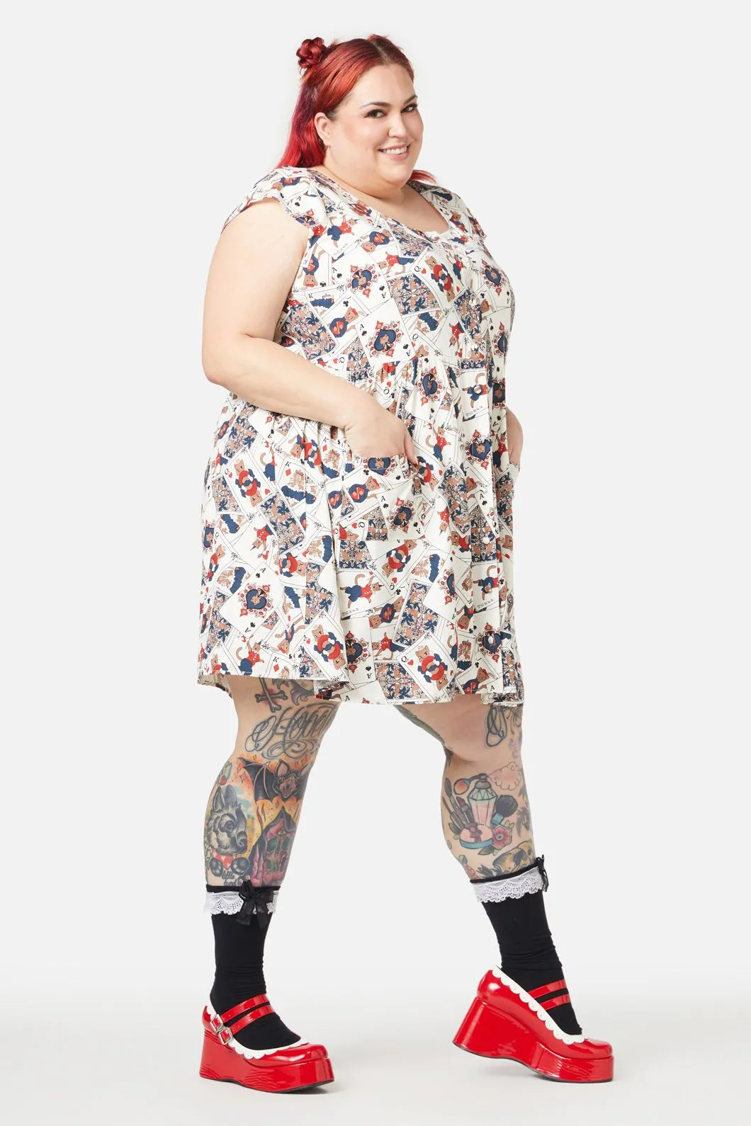 Curve Queen Of Cats Print Dress sold by Modcloth product image thumbnail 2