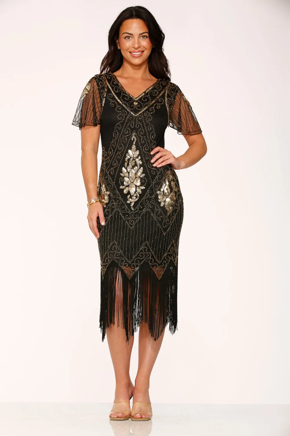 Black & Gold Flapper Dress sold by Modcloth product image thumbnail 2