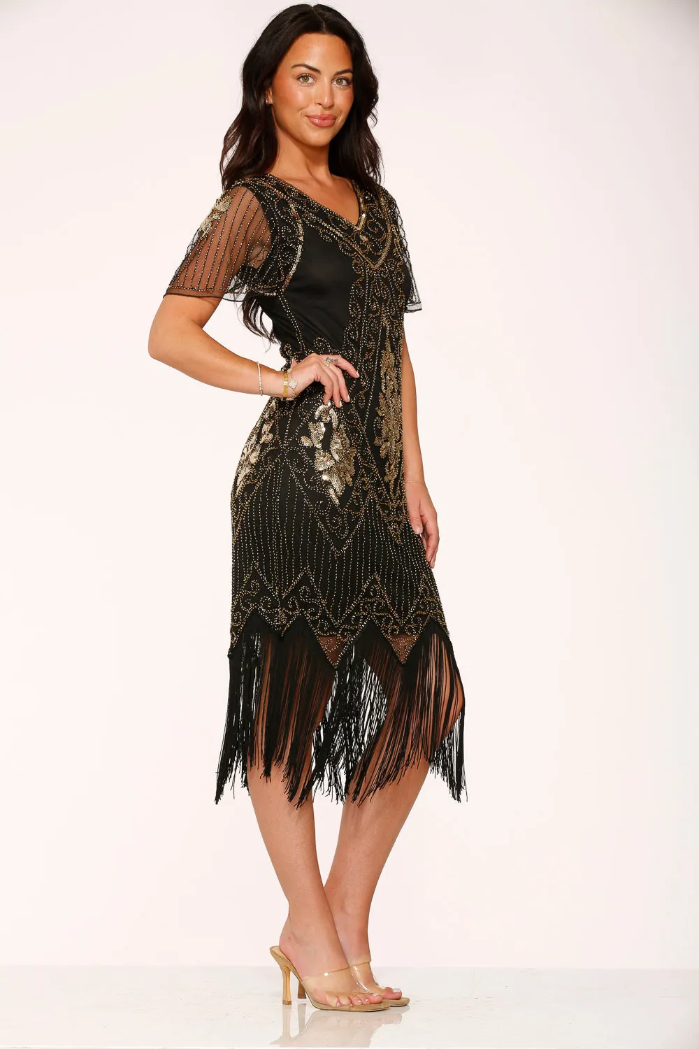 Black & Gold Flapper Dress sold by Modcloth product image thumbnail 5