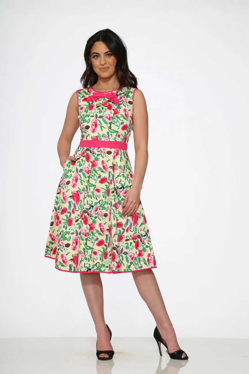 Yellow and Red Rose Swing Dress sold by Modcloth product image thumbnail 4