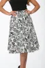 White & Black Floral Skirt sold by Modcloth