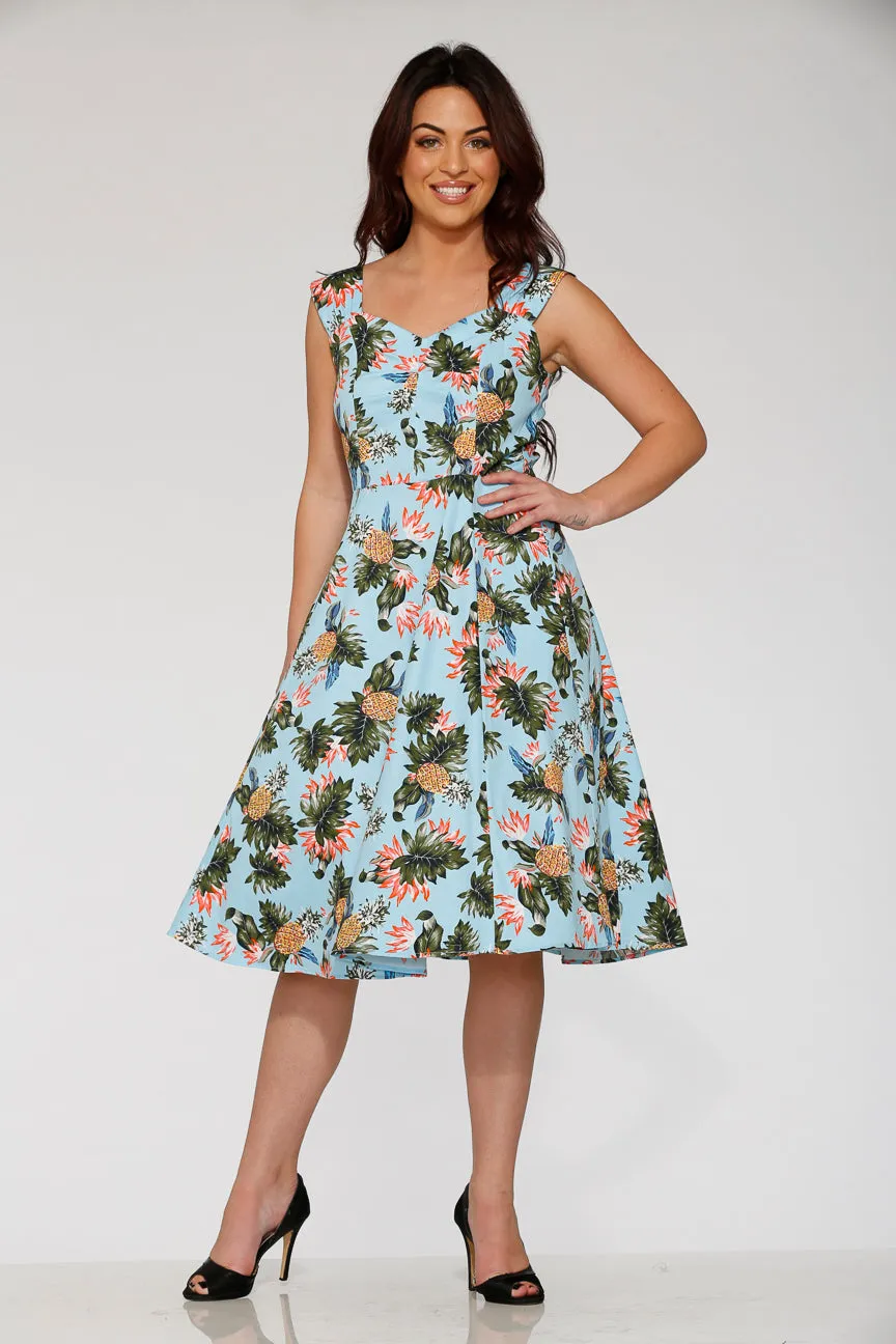 Light Blue Hawaiian Swing Dress sold by Modcloth product image thumbnail 5