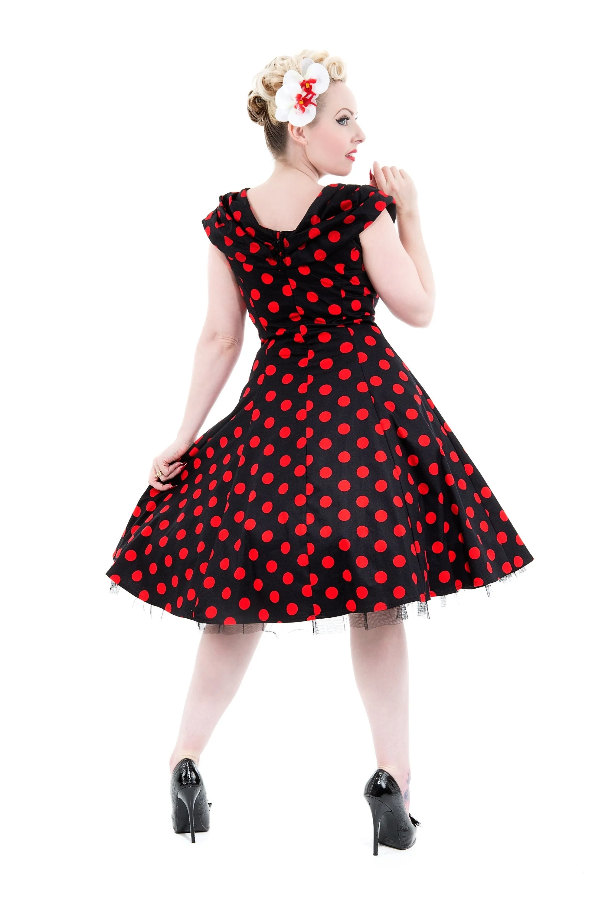 Black & Red Polka Dot Swing Dress sold by Modcloth product image thumbnail 2