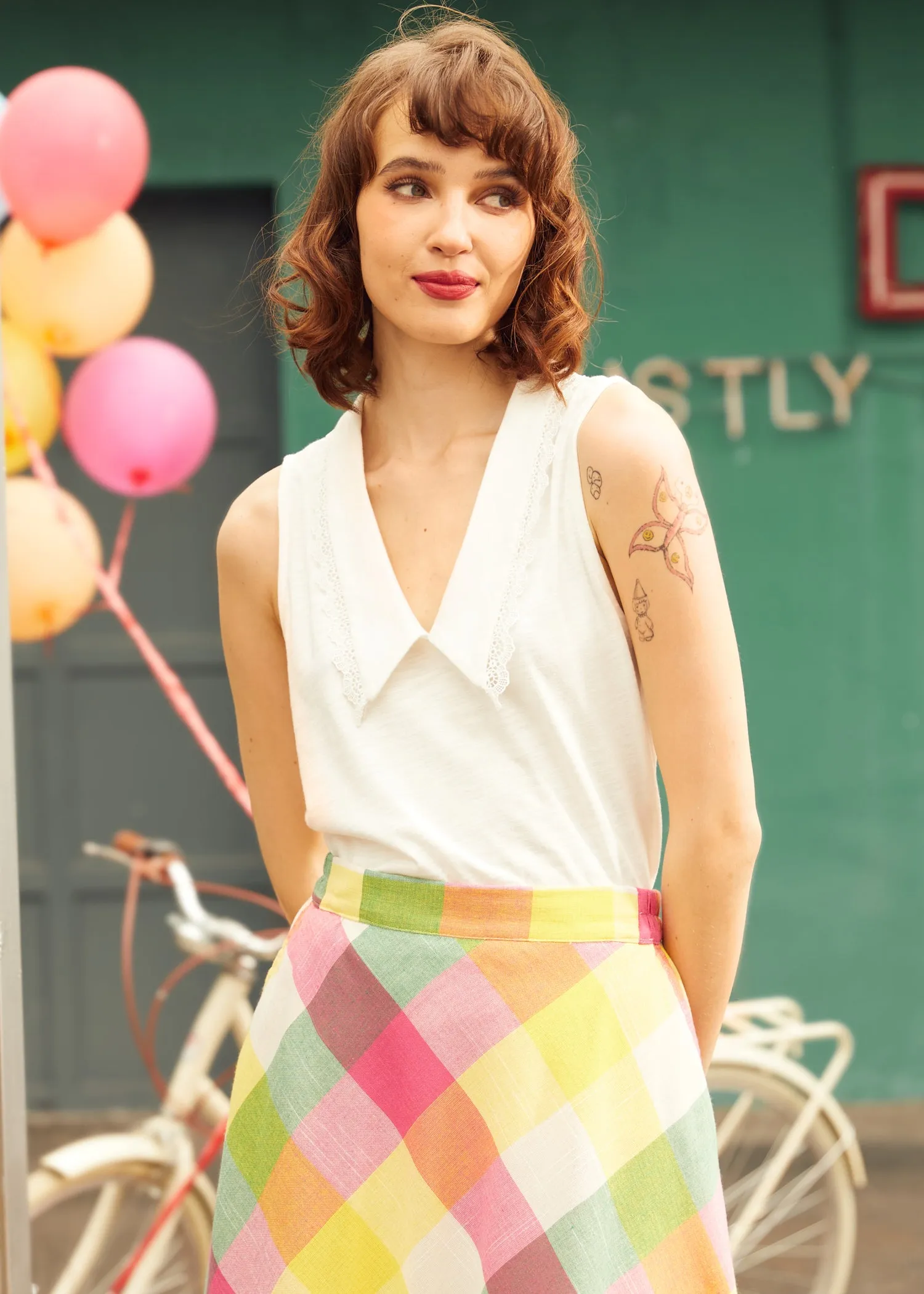 Sweet Stitched Collar V-Neck Top sold by Modcloth product image thumbnail 4