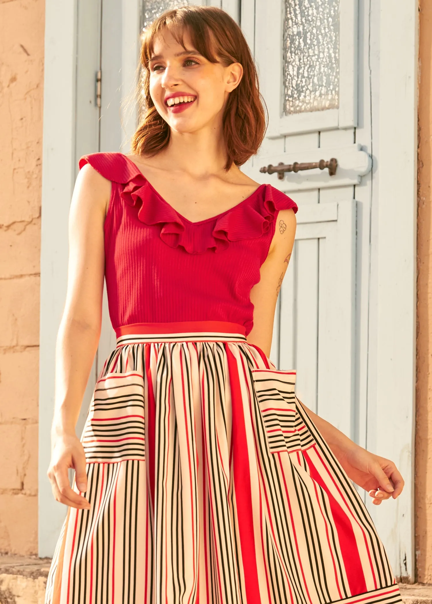 Ruffle Me This V-Neck Tank (Final Sale) sold by Modcloth product image thumbnail 5