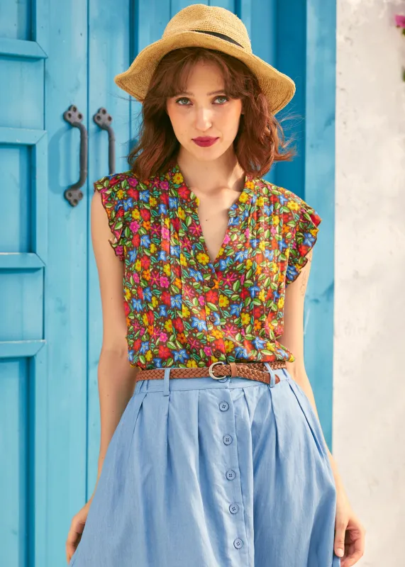 Buttoned & Beloved Sleeveless Top sold by Modcloth