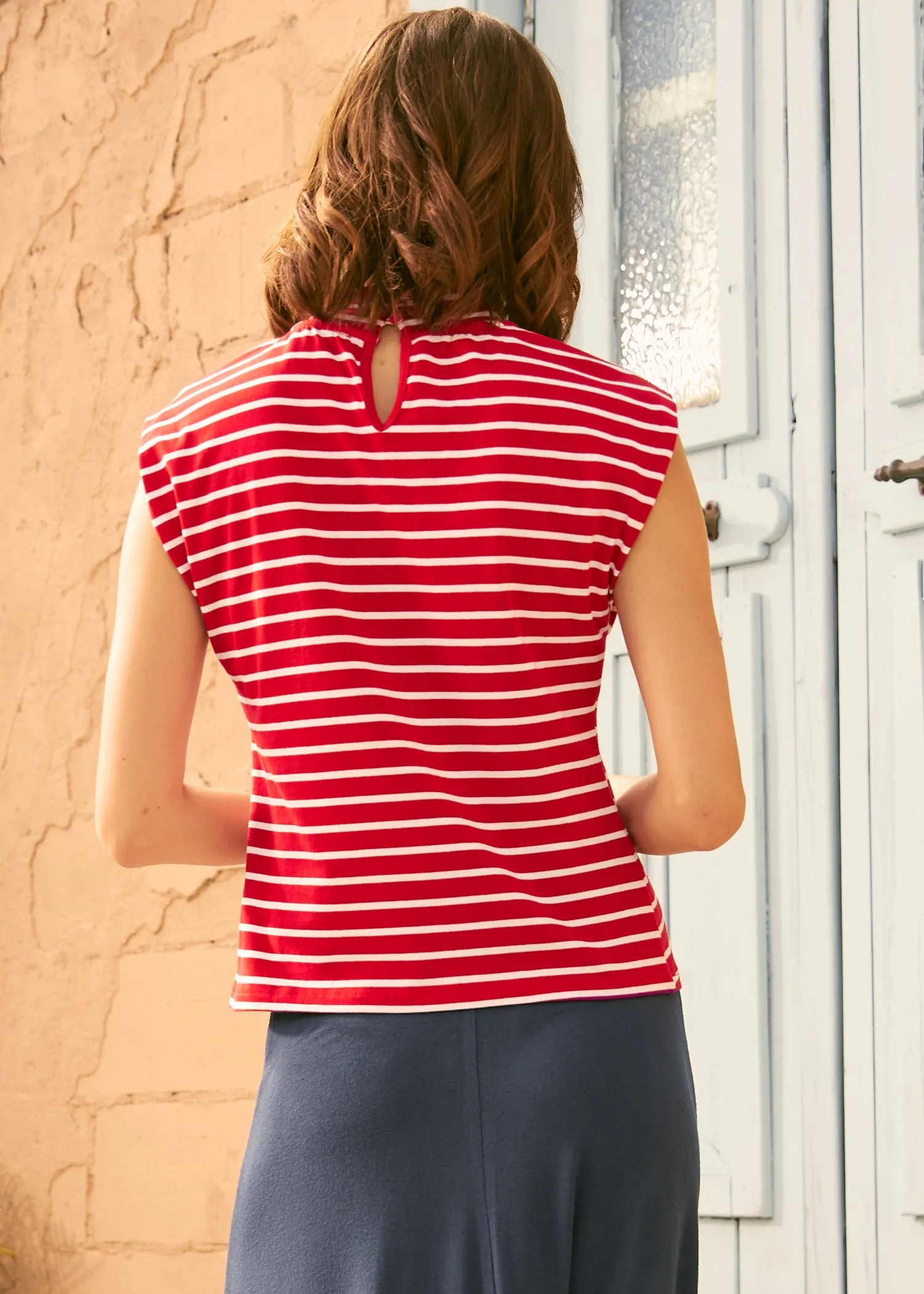 Rydell High Revisited Cap Sleeve Tie-Neck Top sold by Modcloth product image thumbnail 4