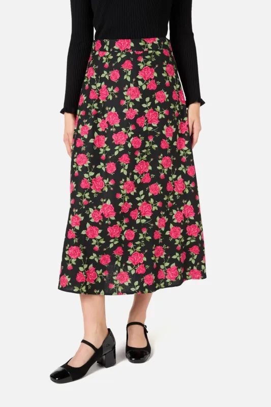 Winter Rose Midi Skirt sold by Modcloth