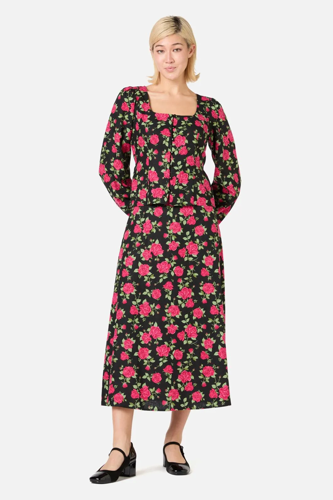 Winter Rose Midi Skirt sold by Modcloth product image thumbnail 3