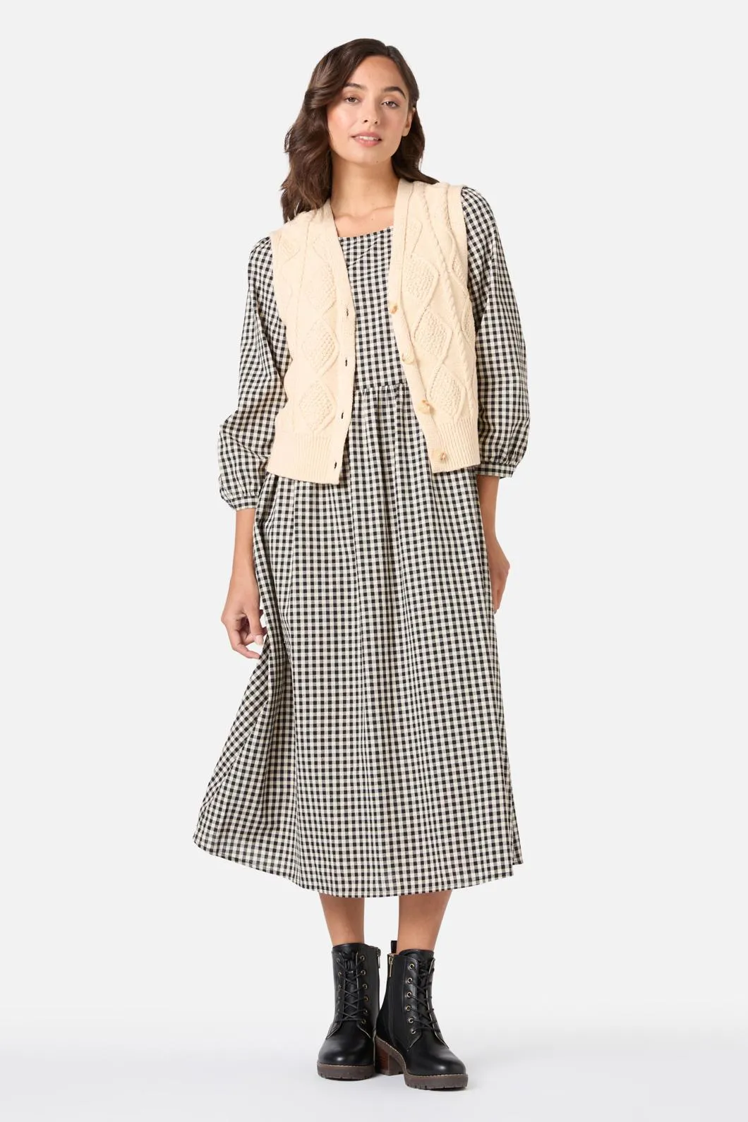 Renae Check Midi Dress sold by Modcloth product image thumbnail 5