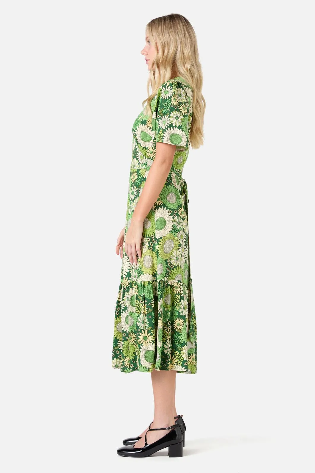 Viva Floral Midi Wrap Dress sold by Modcloth product image thumbnail 5