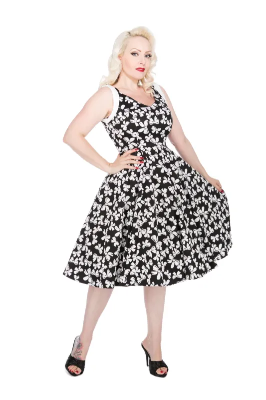 Black & White Bow Swing Dress sold by Modcloth