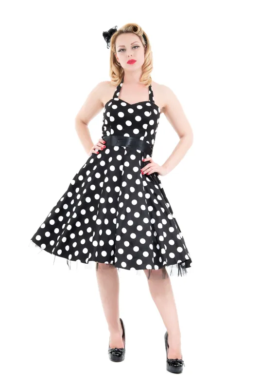 Black & White Minnie Halter Dress sold by Modcloth