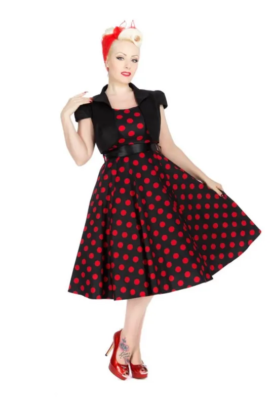 Black & Red Polka Dot Swing Dress sold by Modcloth