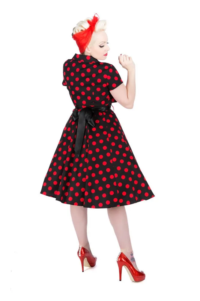 Black & Red Polka Dot Swing Dress sold by Modcloth product image thumbnail 2